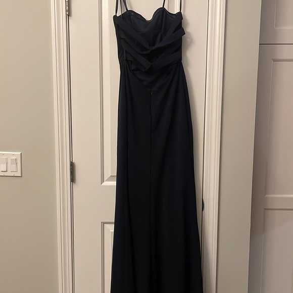 La Femme Women's Double Cross Back Strapless Gown - Picture 3 of 9